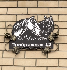 Адресная табличка с зеркалом №9