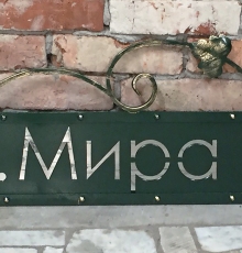 Адресная табличка зеркальная №8