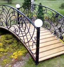 Кованый мостик №6 С фонарями