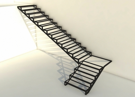 Каркас Г-образный с поворотом 90 через площадку