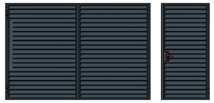 Ворота и калитка "Жалюзи"