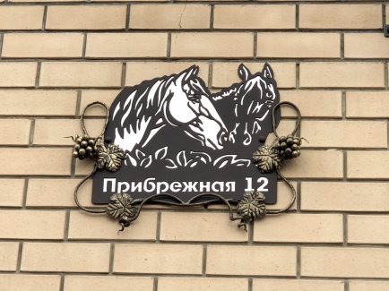 Адресная табличка с зеркалом №9