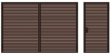 Ворота и калитка "Ранчо"