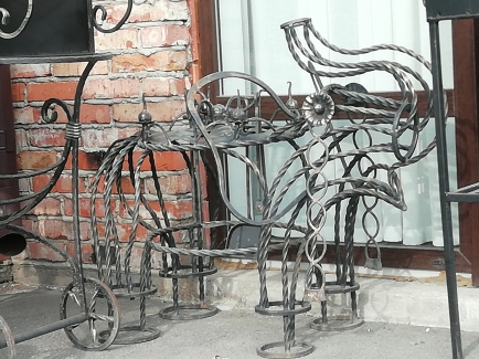 Кованый каминный набор "Слон"