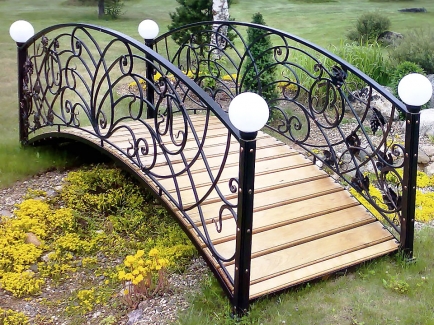 Кованый мостик №6 С фонарями